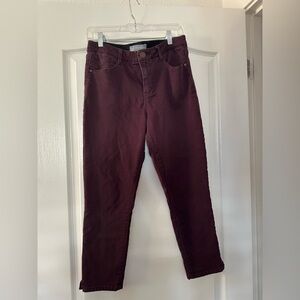 Wit & Wisdom Deep Burgundy Skinny Jeans-Flawless